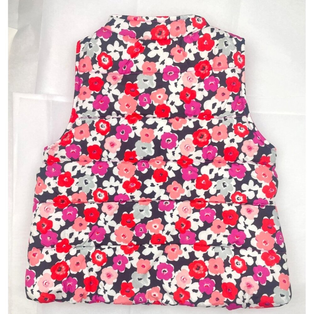 Gymboree Girl Floral Puffer Vest  Jacket S (5-6) - Picture 3 of 10